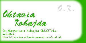 oktavia kohajda business card